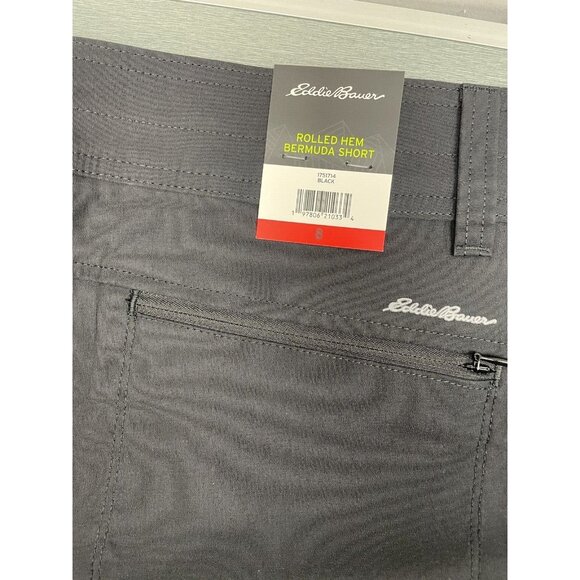 Eddie Bauer Ladies' Cargo Shorts Black Size 8 Pocket With Zipper Lightweight - Picture 3 of 14